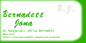 bernadett jona business card